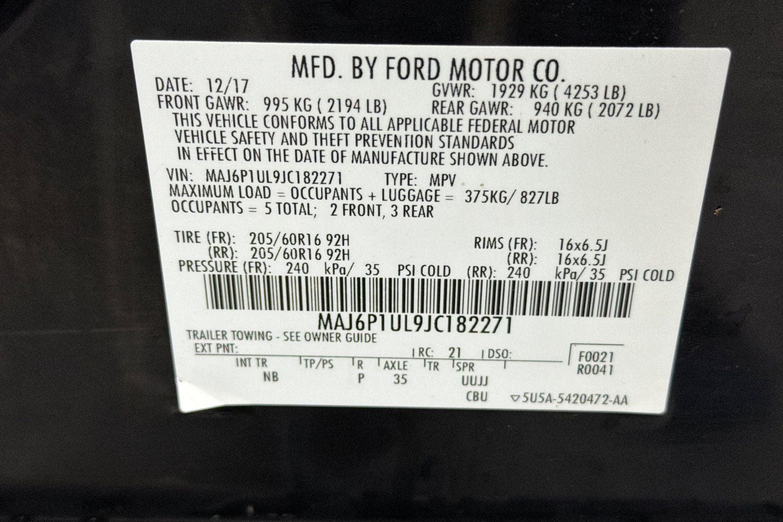 2018 Ford EcoSport SE