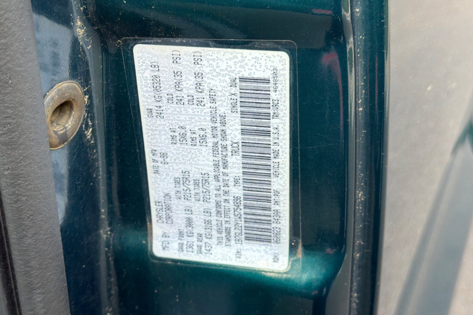 1998 Dodge Dakota 131 WB