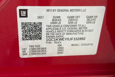 2018 Chevrolet Silverado 2500HD LTZ