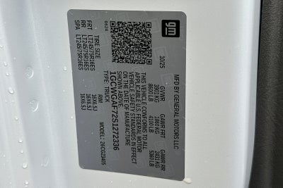 2025 Chevrolet Express 2500 Work Van Cargo