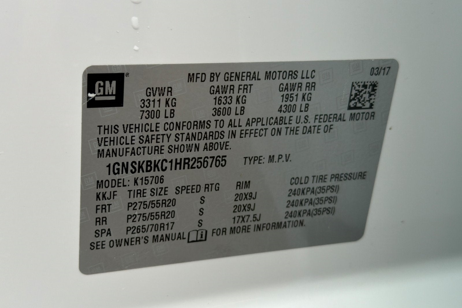 2017 Chevrolet Tahoe LT