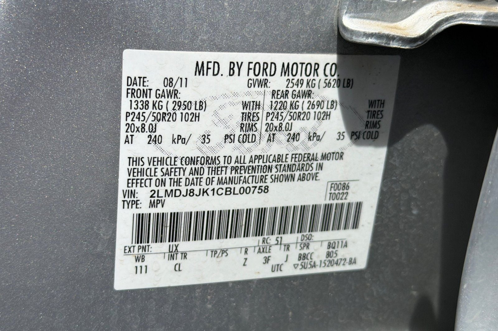 2012 Lincoln MKX Base