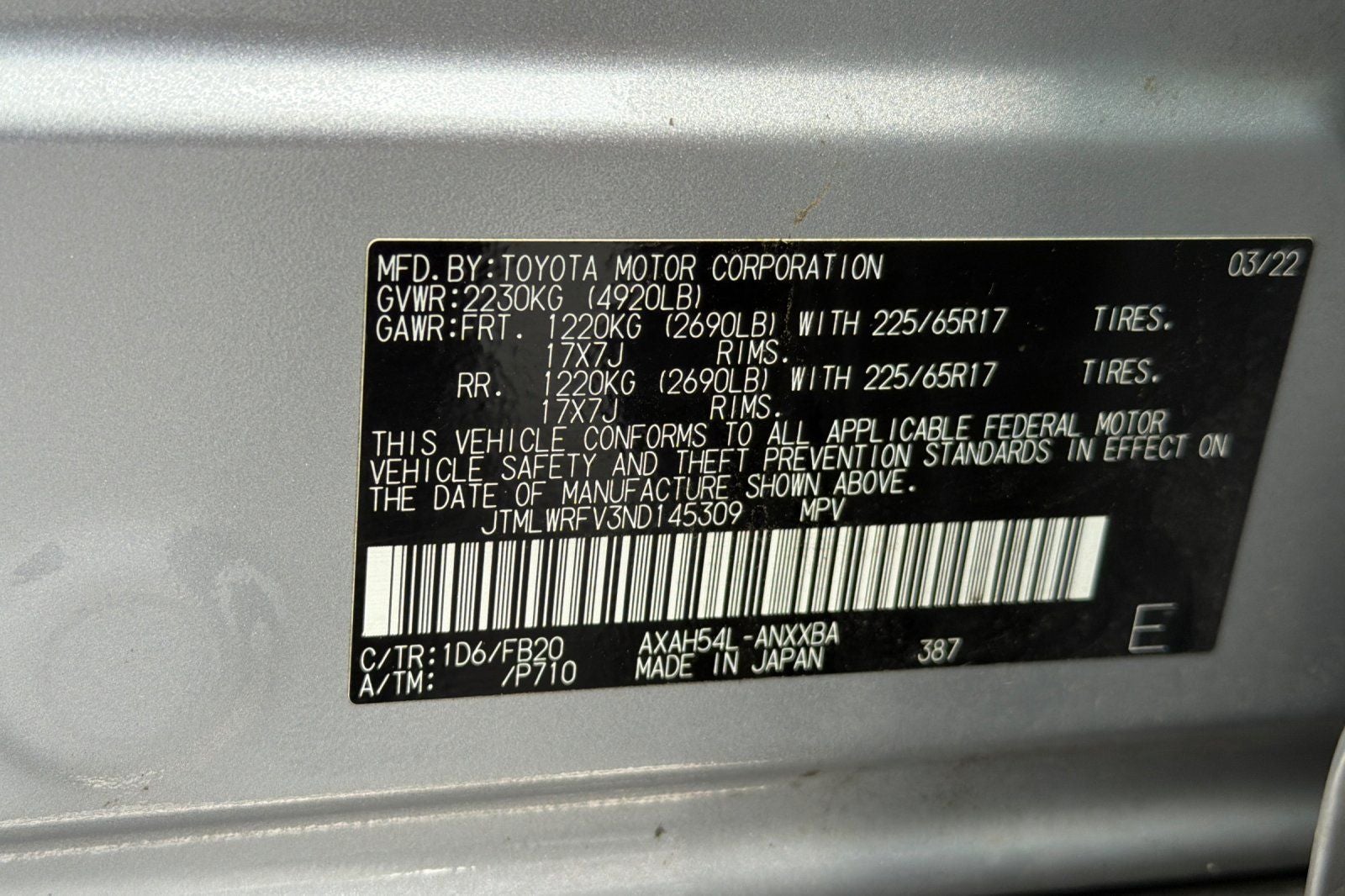 2022 Toyota RAV4 Hybrid LE