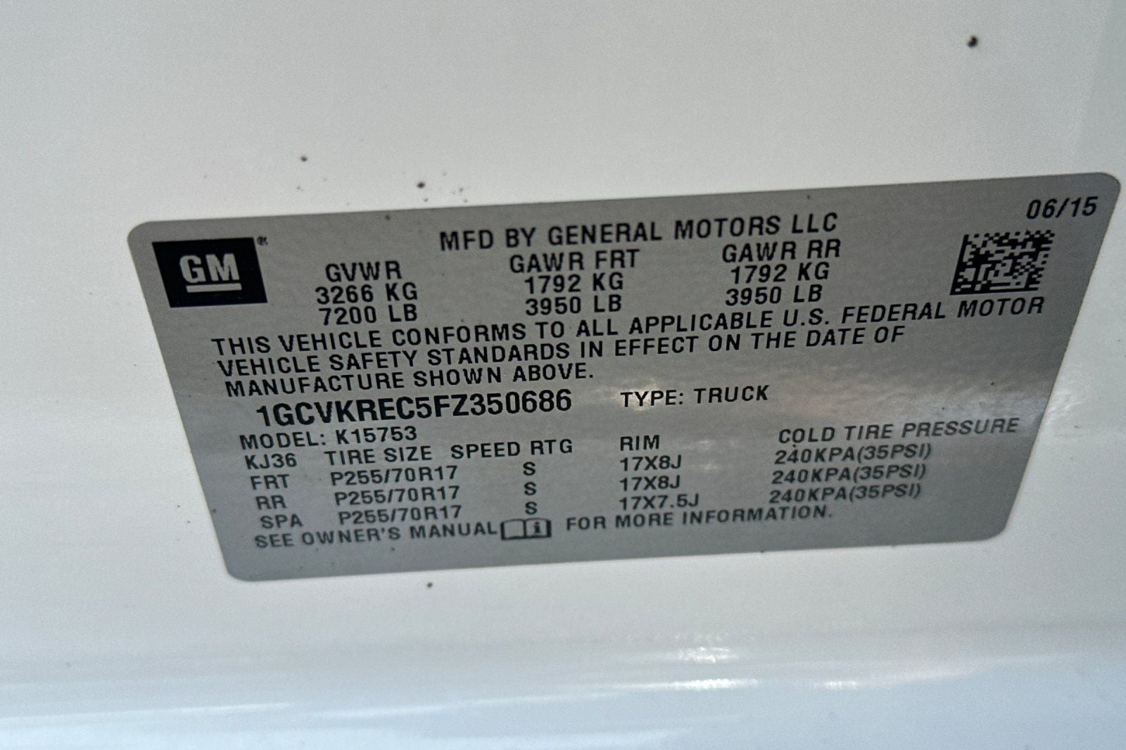 2015 Chevrolet Silverado 1500 LT LT1