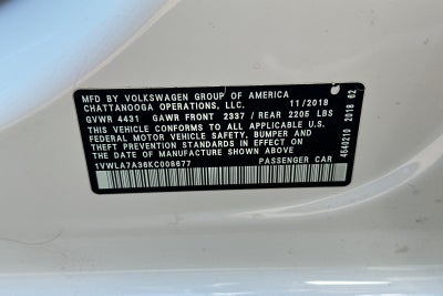 2019 Volkswagen Passat 2.0T Wolfsburg