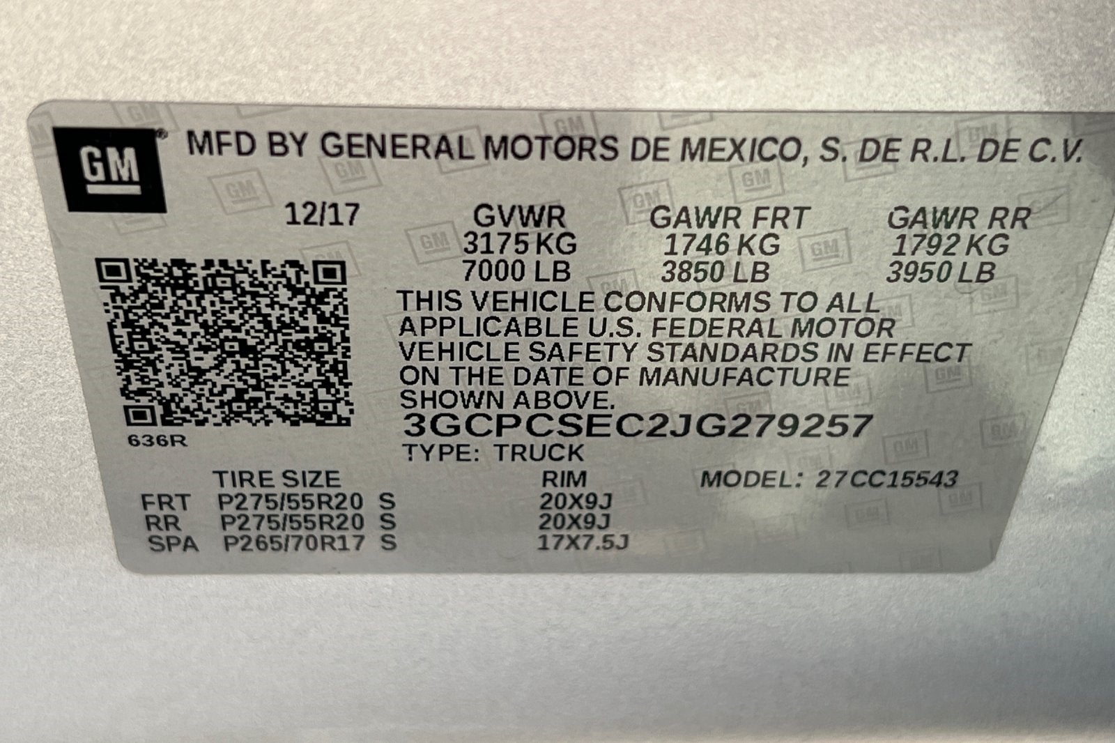 2018 Chevrolet Silverado 1500 LTZ 1LZ