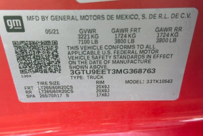 2021 GMC Sierra 1500 AT4