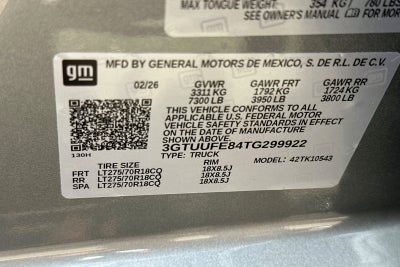 2026 GMC Sierra 1500 AT4X