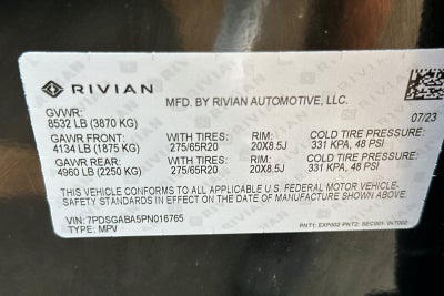 2023 Rivian R1S Adventure