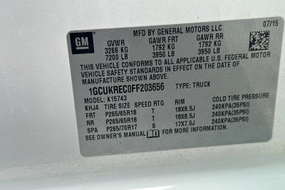 2015 Chevrolet Silverado 1500 LT LT1