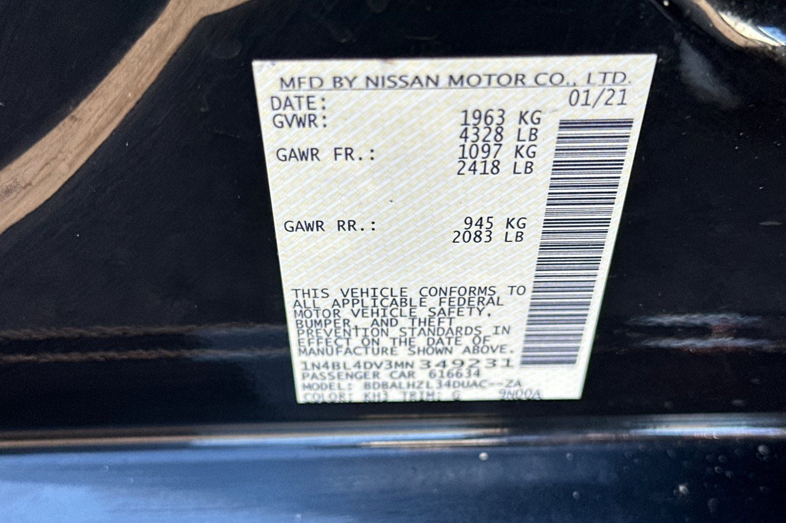 2021 Nissan Altima 2.5 SV