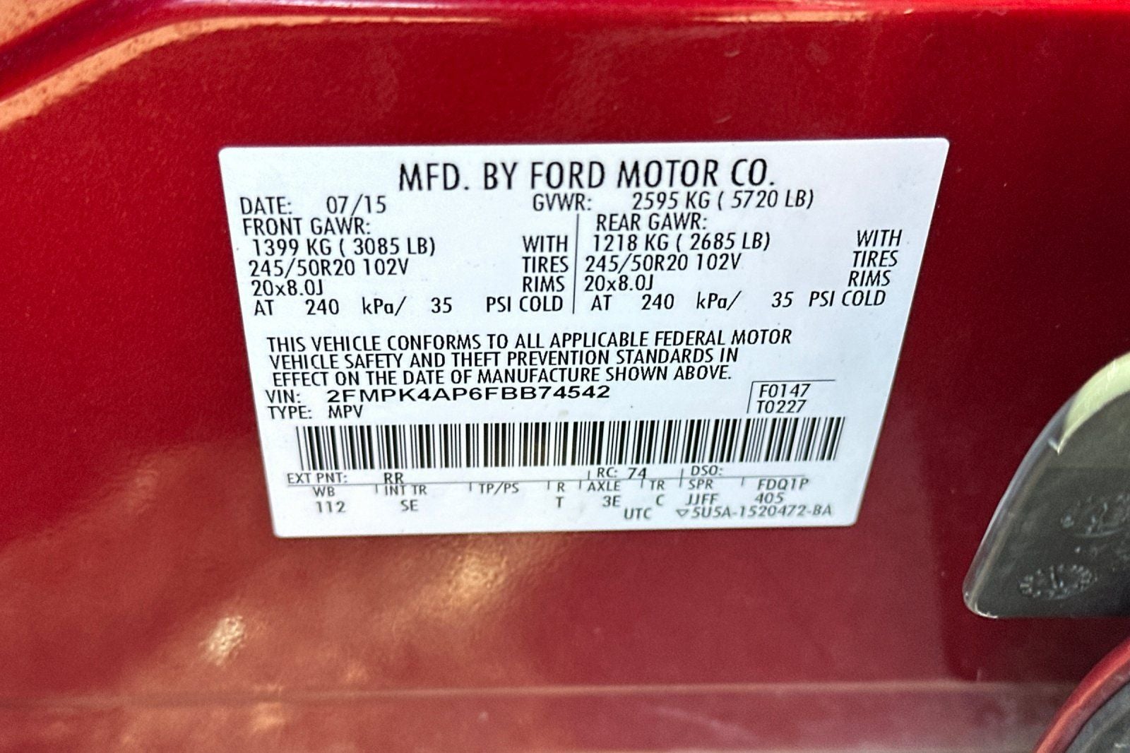 2015 Ford Edge Sport