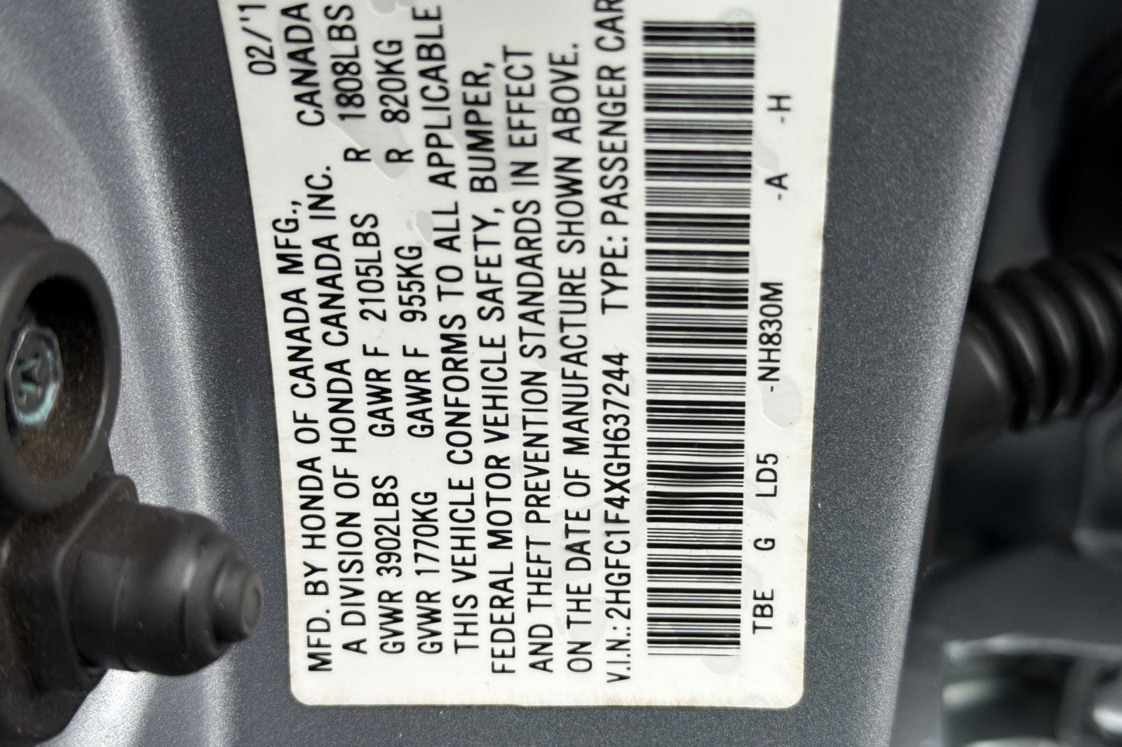 2016 Honda Civic EX-T w/Honda Sensing