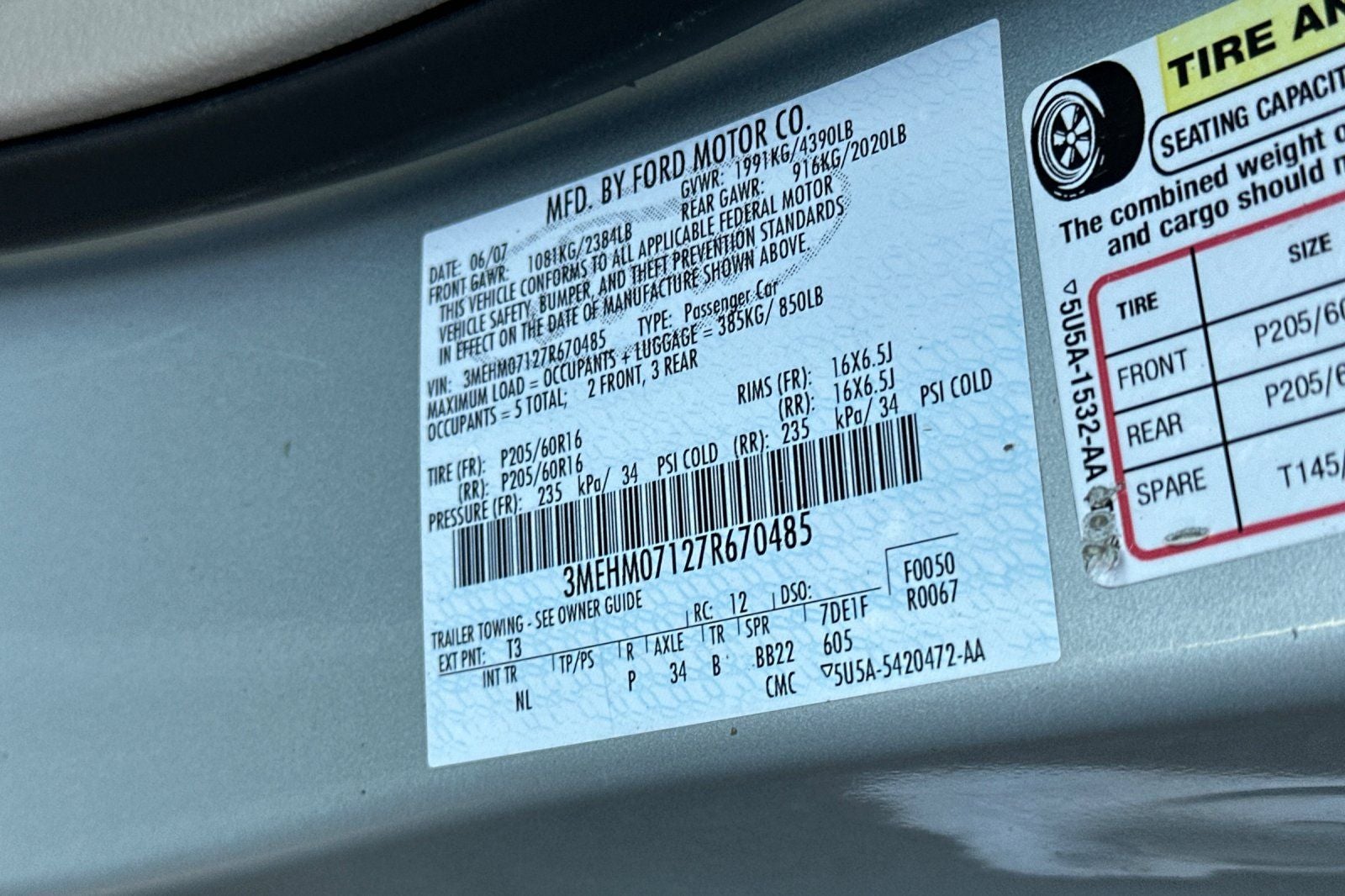 2007 Mercury Milan Base