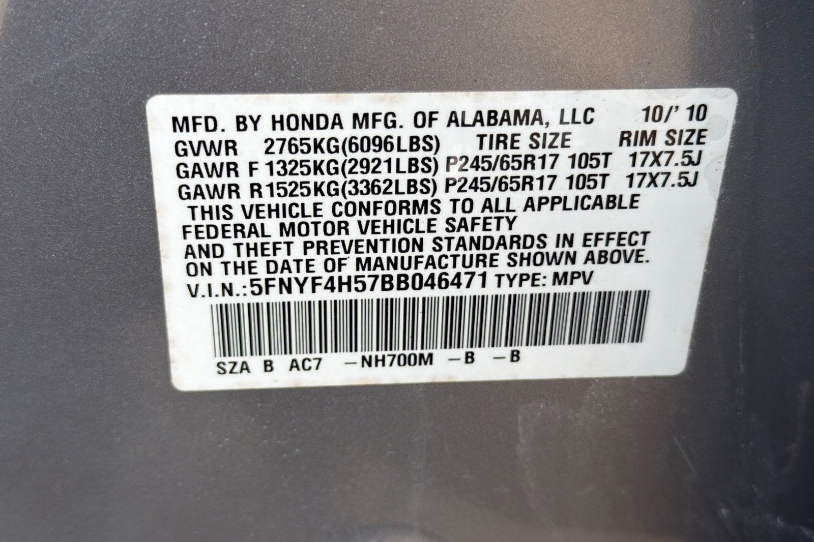 2011 Honda Pilot EX-L