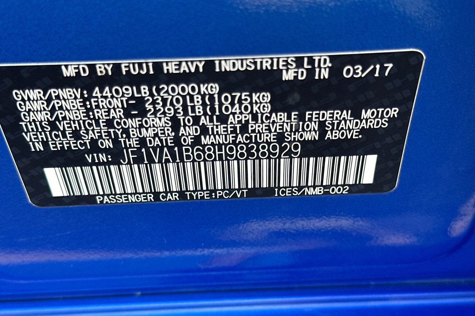 2017 Subaru WRX Base