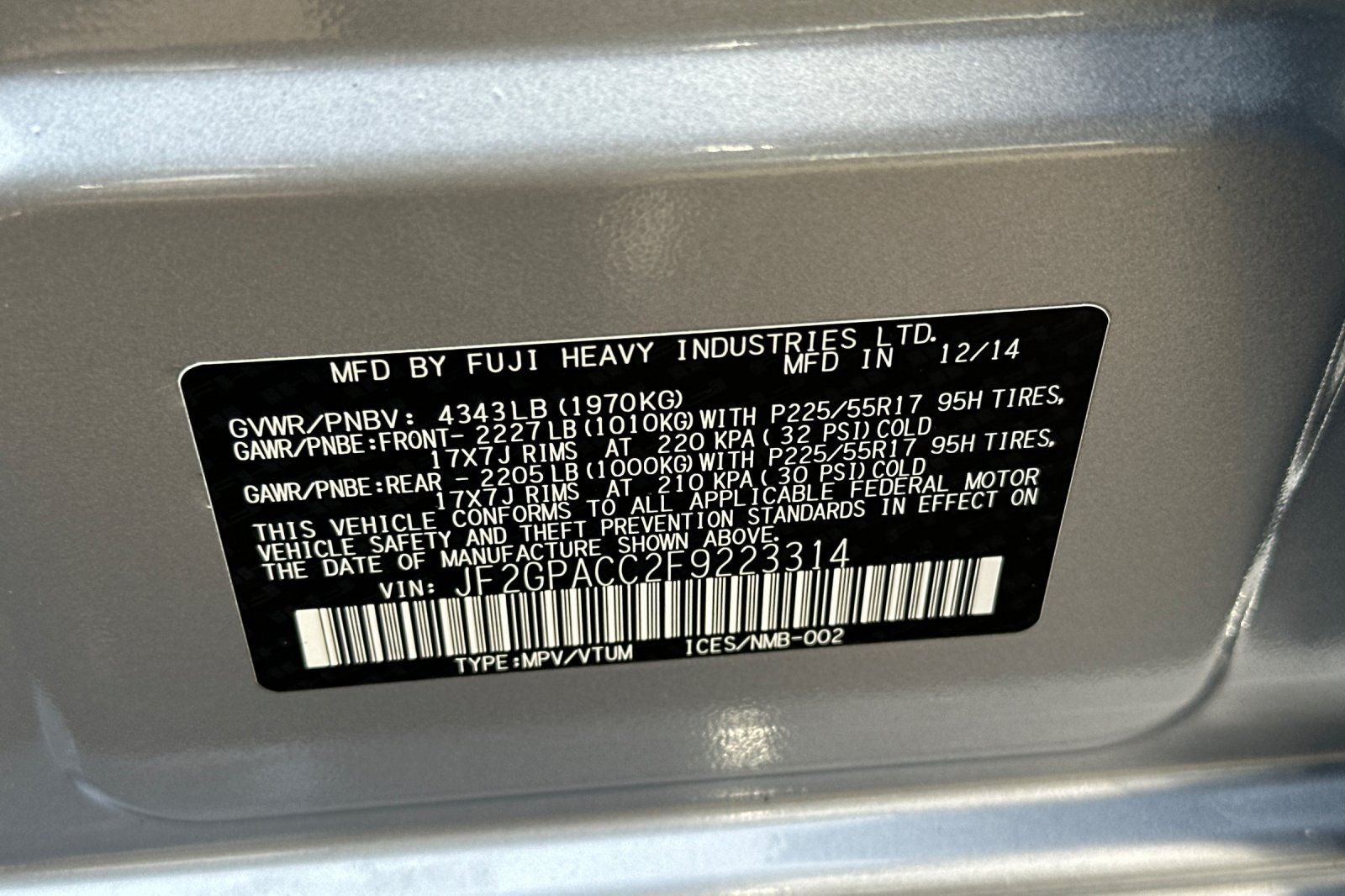 2015 Subaru XV Crosstrek 2.0i Premium