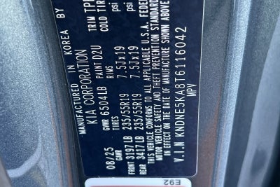 2026 Kia Carnival Hybrid SX