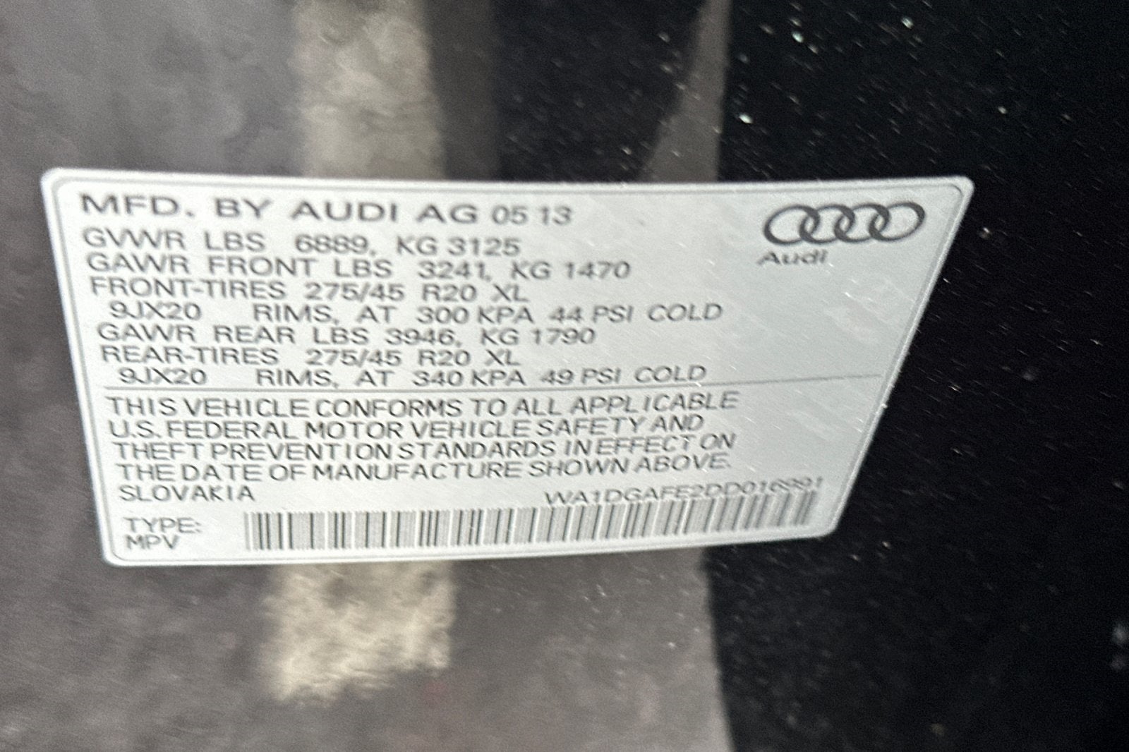 2013 Audi Q7 3.0T S line Prestige quattro