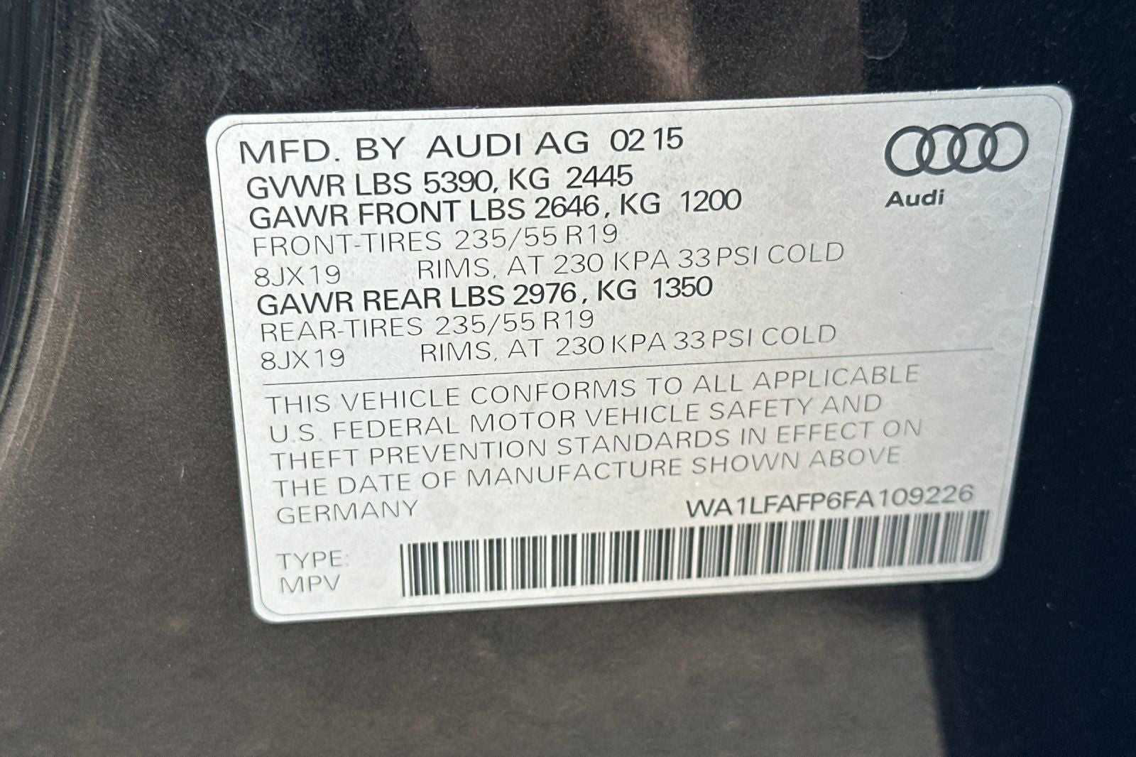 2015 Audi Q5 2.0T Premium Plus quattro