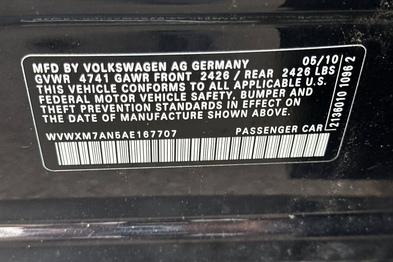 2010 Volkswagen Passat Komfort